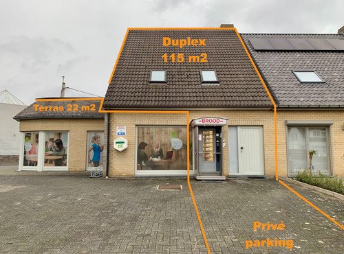 RUIME & GEZELLIGE DUPLEX MET GIGA TERRAS & STAANPLAATS, 2 SLAAPKAMERS